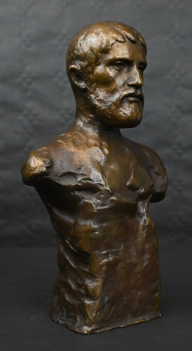 Johannes Collin - Busto Di Uomo - Danimarca - Inizio XX Secolo-photo-1